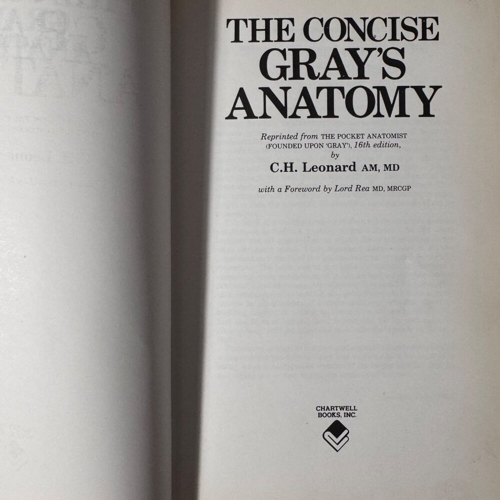 The Concise Grays Anatomy Book by C.H. Leonard AM MD Chartwell Books 1983  Omega - Picture 2 of 16
